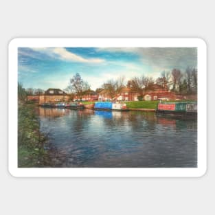 Moored At Hungerford Wharf Sticker